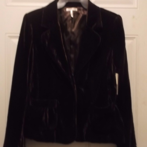 Brown Velvet Short Jacket - NWT - Picture 2 of 6